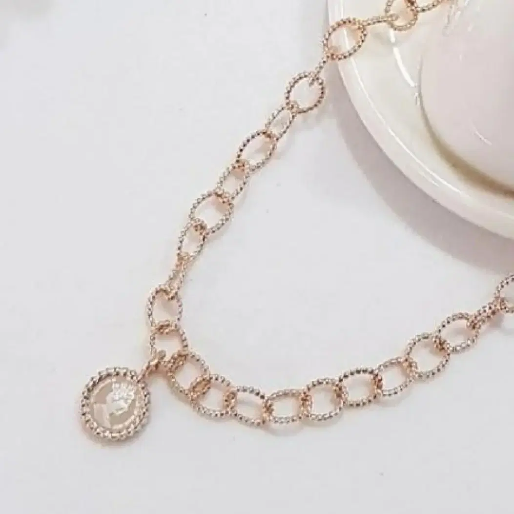 14k 코인펜던트 체인팔찌(새상품)