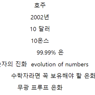 호주 2002년 10 달러 10온스 숫자의 진화 프루프 은화