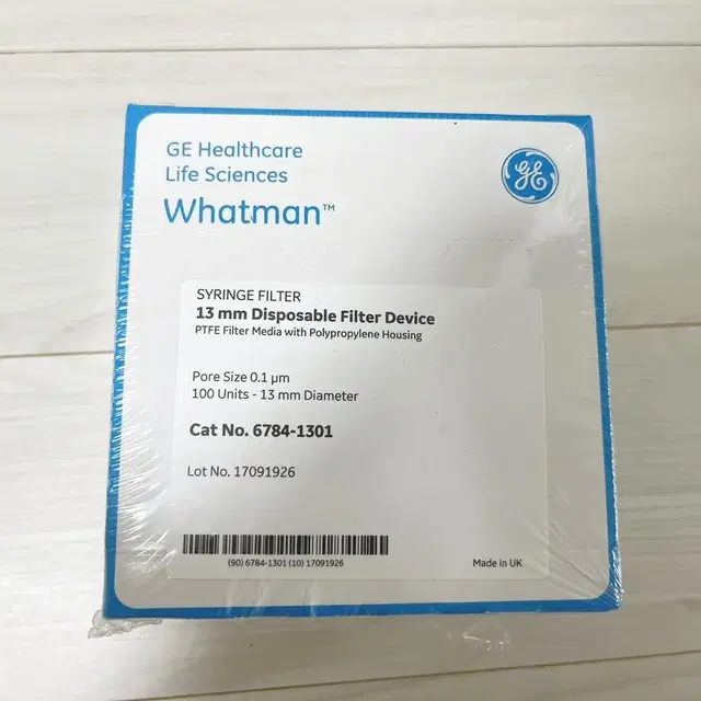 Whatman 시린지 필터 PTFE. 0.1um 100개짜리