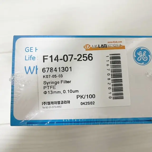 Whatman 시린지 필터 PTFE. 0.1um 100개짜리