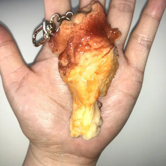 Vintage Grilled chicken sticks keyring