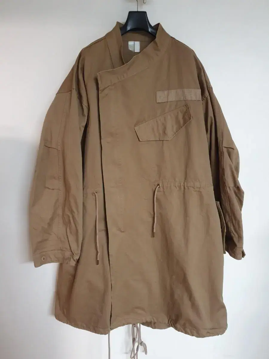 Men's Dog Overfit Dog Parka Field Jacket-Beige (~115 size)