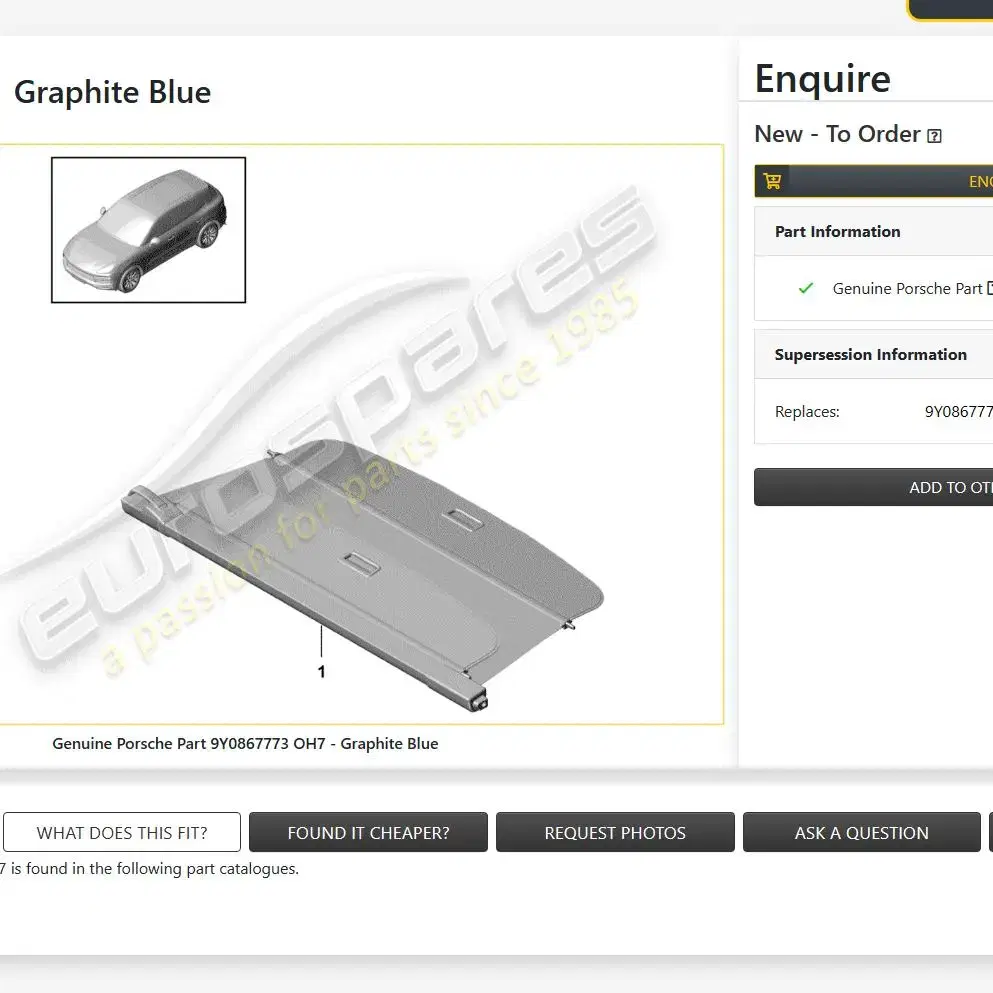 Porsche Cayenne E3 Cover Parts  포르쉐 카이엔