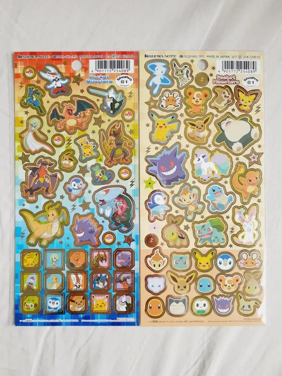 Japan limited edition Pokémon stickers