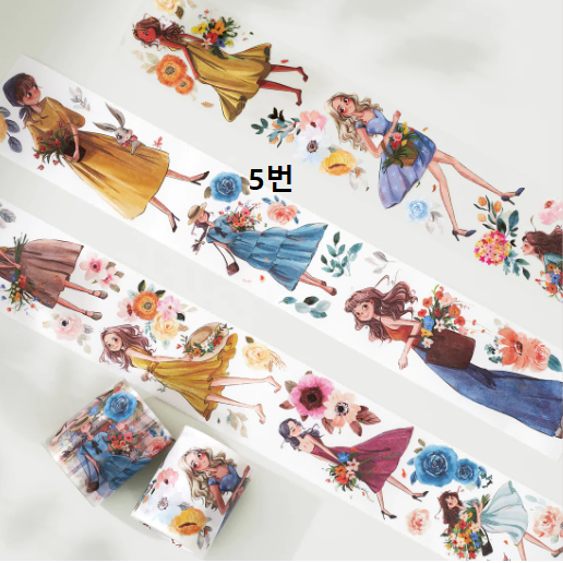 washi tape 와시테이프 인물 해외 마테 소분컷