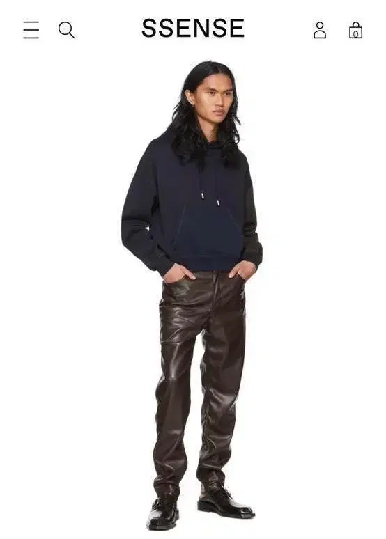 Eckhaus Latta Brown Leather Pants