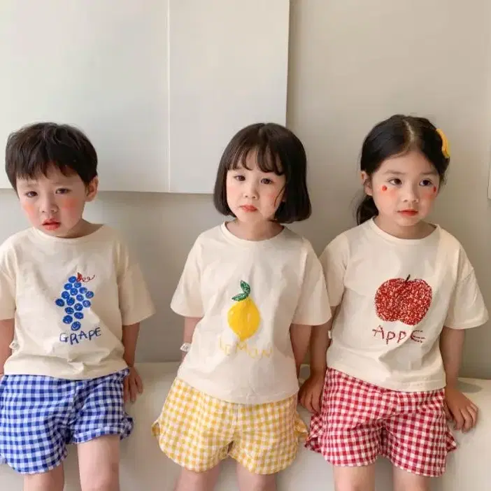 새콤이달콤이상하세트 아동 여아 남아 등원룩 둥이 자매 남매 코디