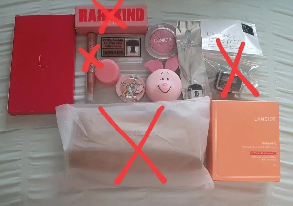 [Individual X] Baby Marble Pop, Dear Pink, Nibbler Stiffy, Laneige Ampoule, Piglet