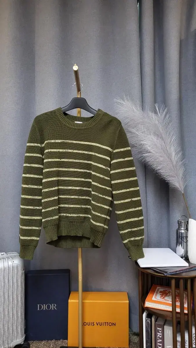 Domestic Store)22FW Bottega Veneta Jacquard Wool & Nylon Stripe Knit in Jacquard