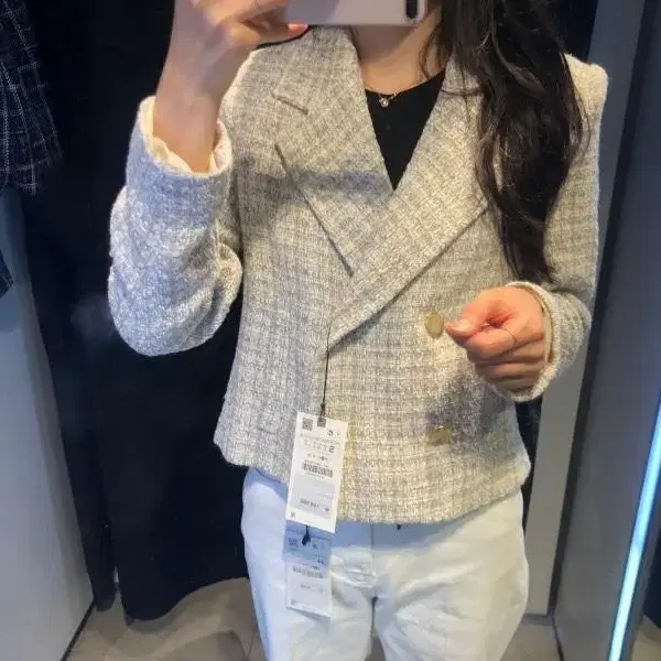 Zara 자라 스트럭처 더블 브레스트 블레이저 M