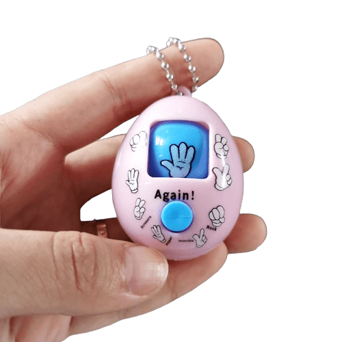 New Pink Rock Paper Scissors keyring keyring Pendant Accessories Toy Key Holder