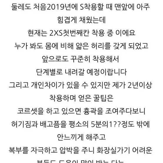 흉곽코르셋 몸통줄이기 헬스 코르셋 다이어트 보정속옷