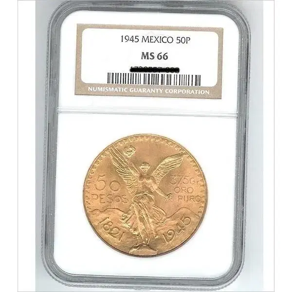 멕시코 1945년 50 Pesos - 금화 - NGC MS 66