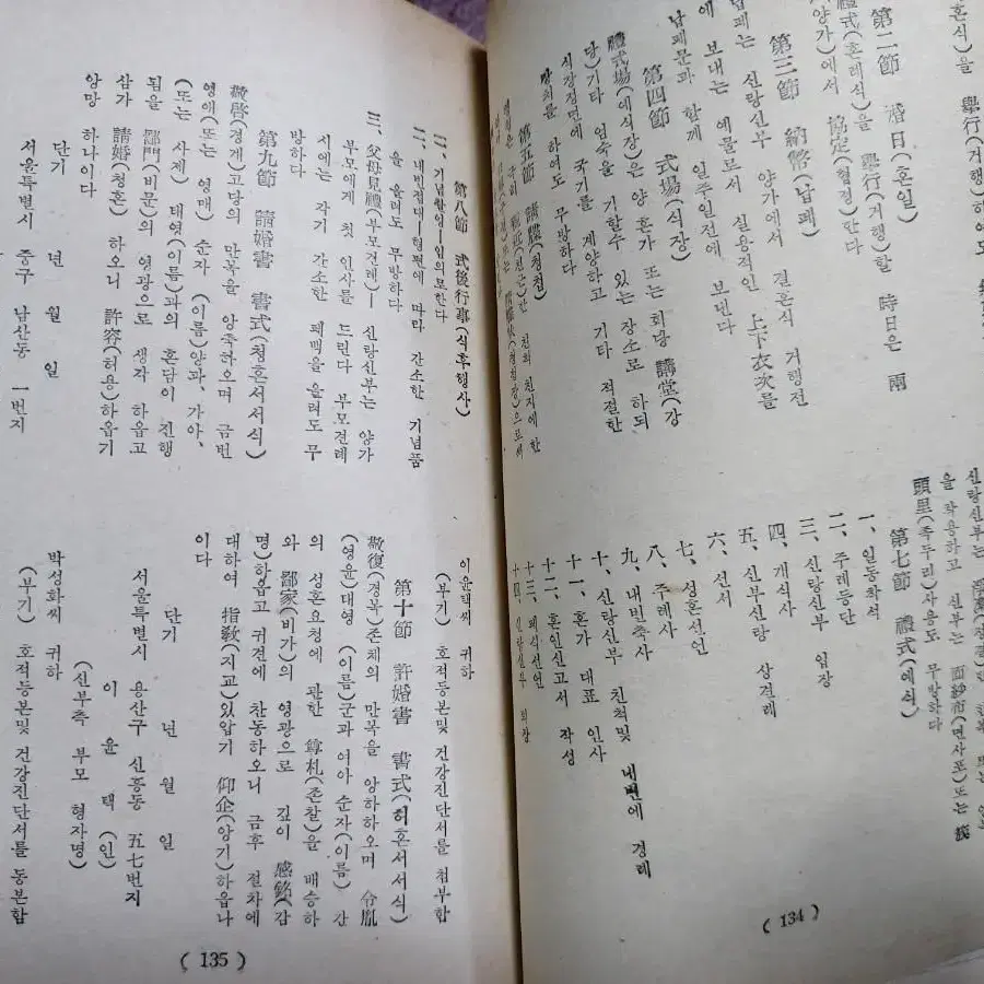 옛날책 수집 자료 고서 교양 인문 도서 의례전서 61년