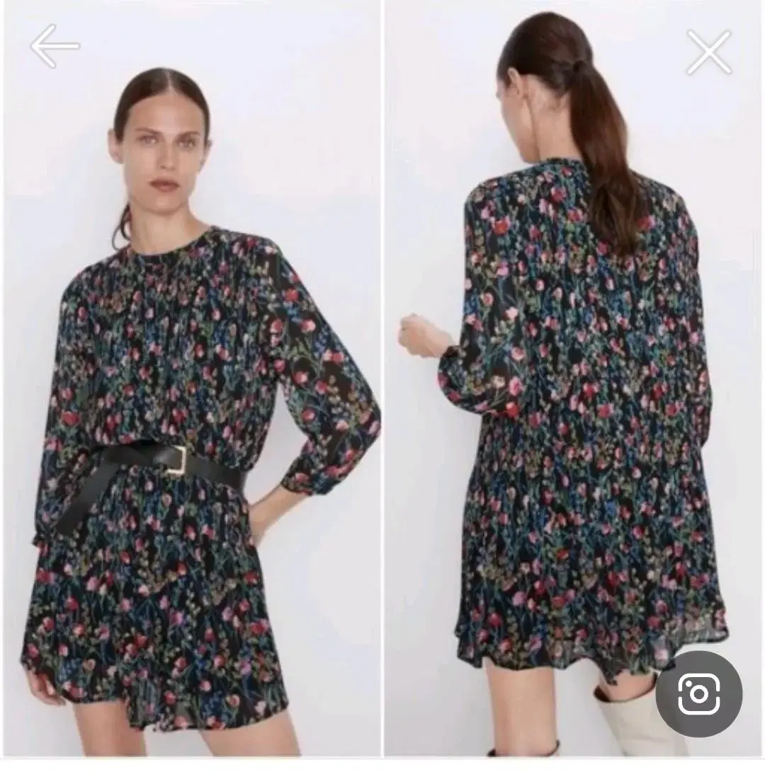 ZARA Flower Pattern ONEPIECE