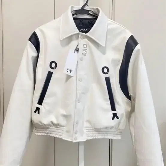 오와이 바시티 레더 자켓 oy varsity jacket