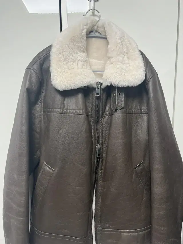 이태리산 핸드메에드 Goatskin 쉐어링 자켓 XL