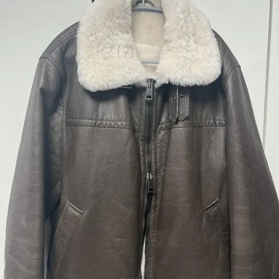 이태리산 핸드메에드 Goatskin 쉐어링 자켓 XL