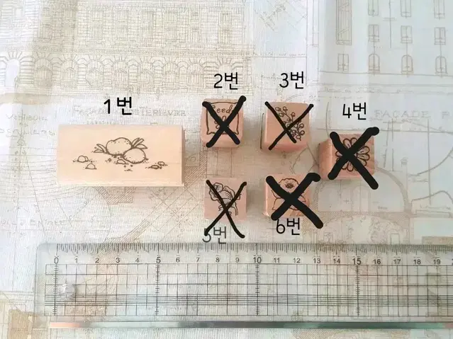 식물 돌 꽃 미니 스탬프