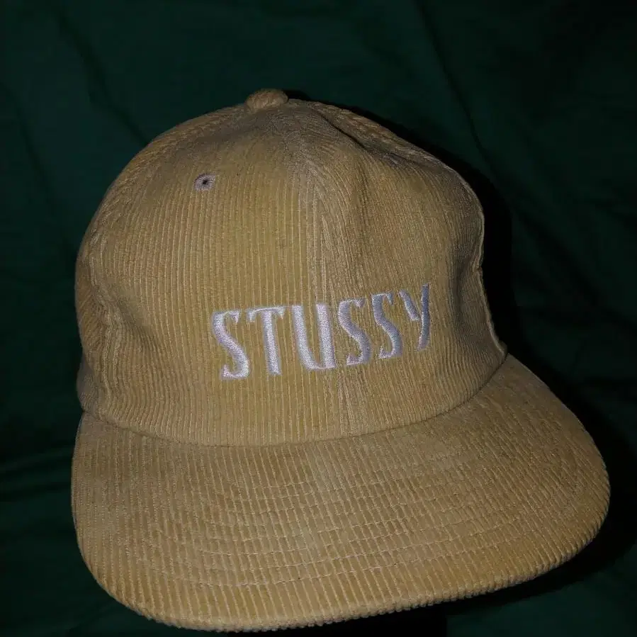 스투시 STUSSY 코듀로이 가죽스트랩백