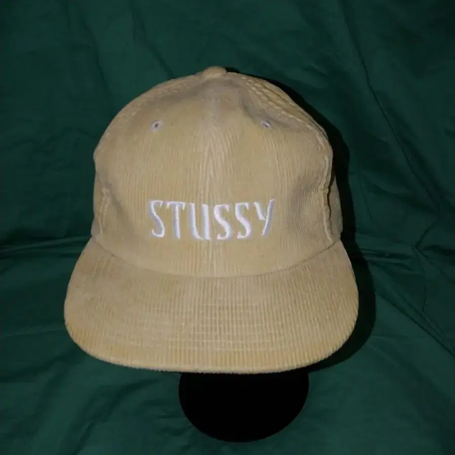 스투시 STUSSY 코듀로이 가죽스트랩백