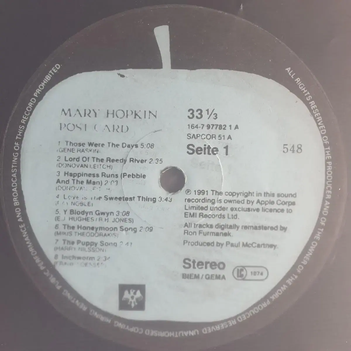 MARY HOPKIN - POST CARD LP