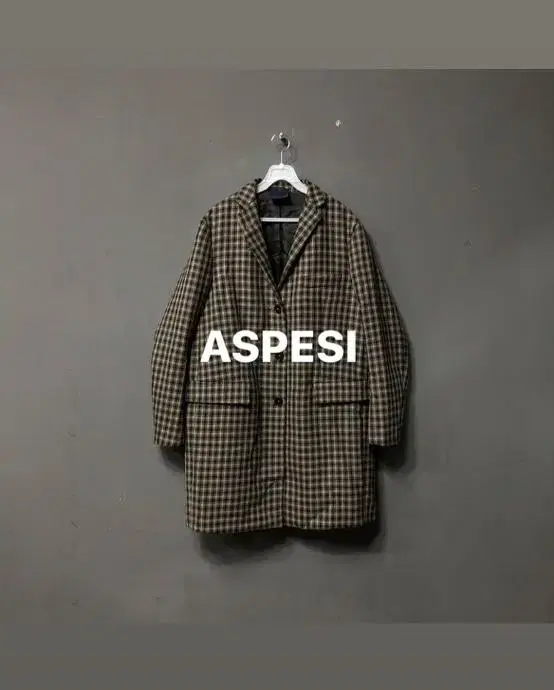 (44) Aspesi Wool Check Coat