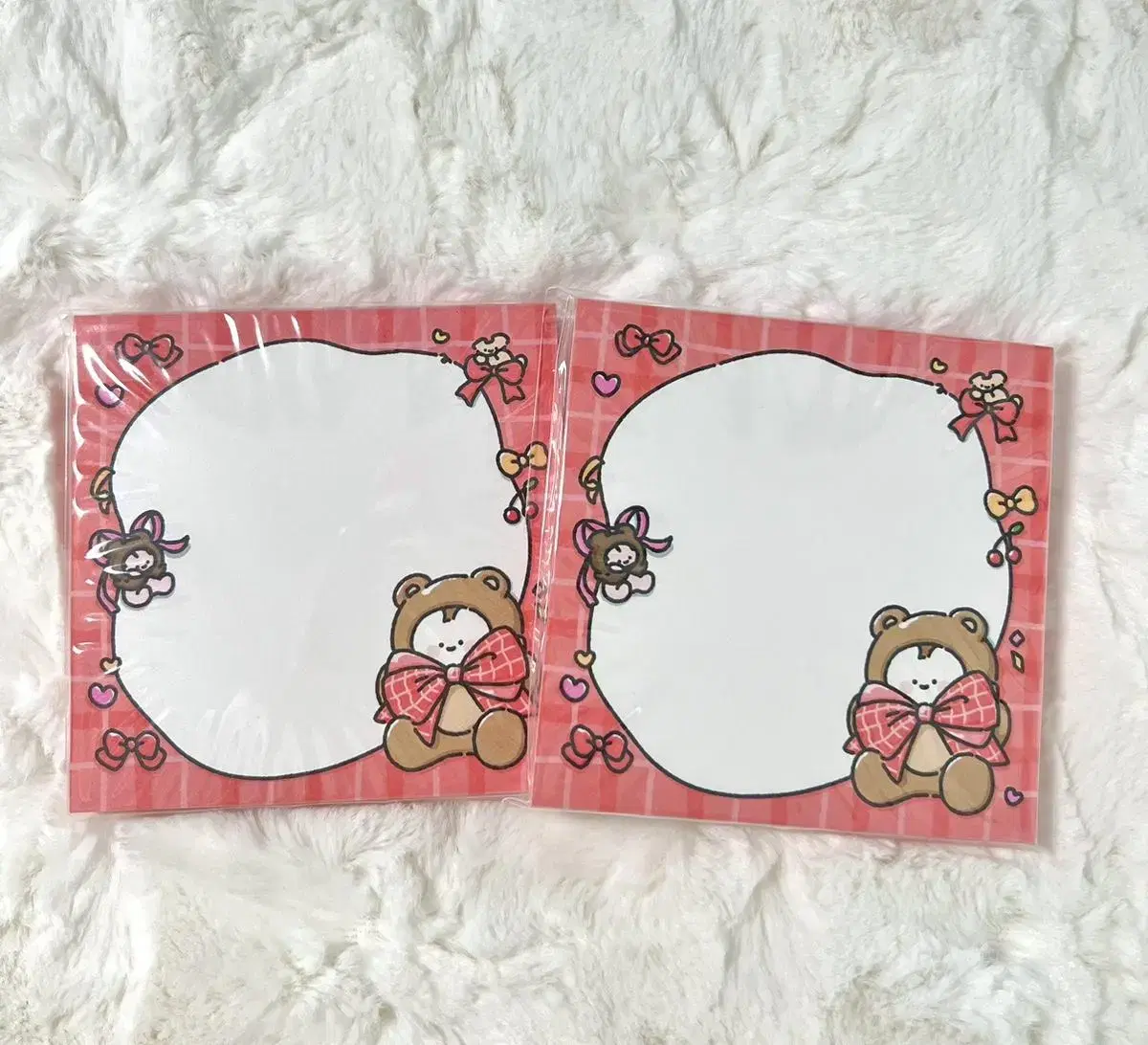 Ribbon barley rice cake memo pad