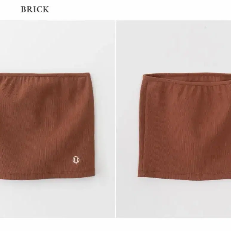 유라고 ribbed tube top(brick)