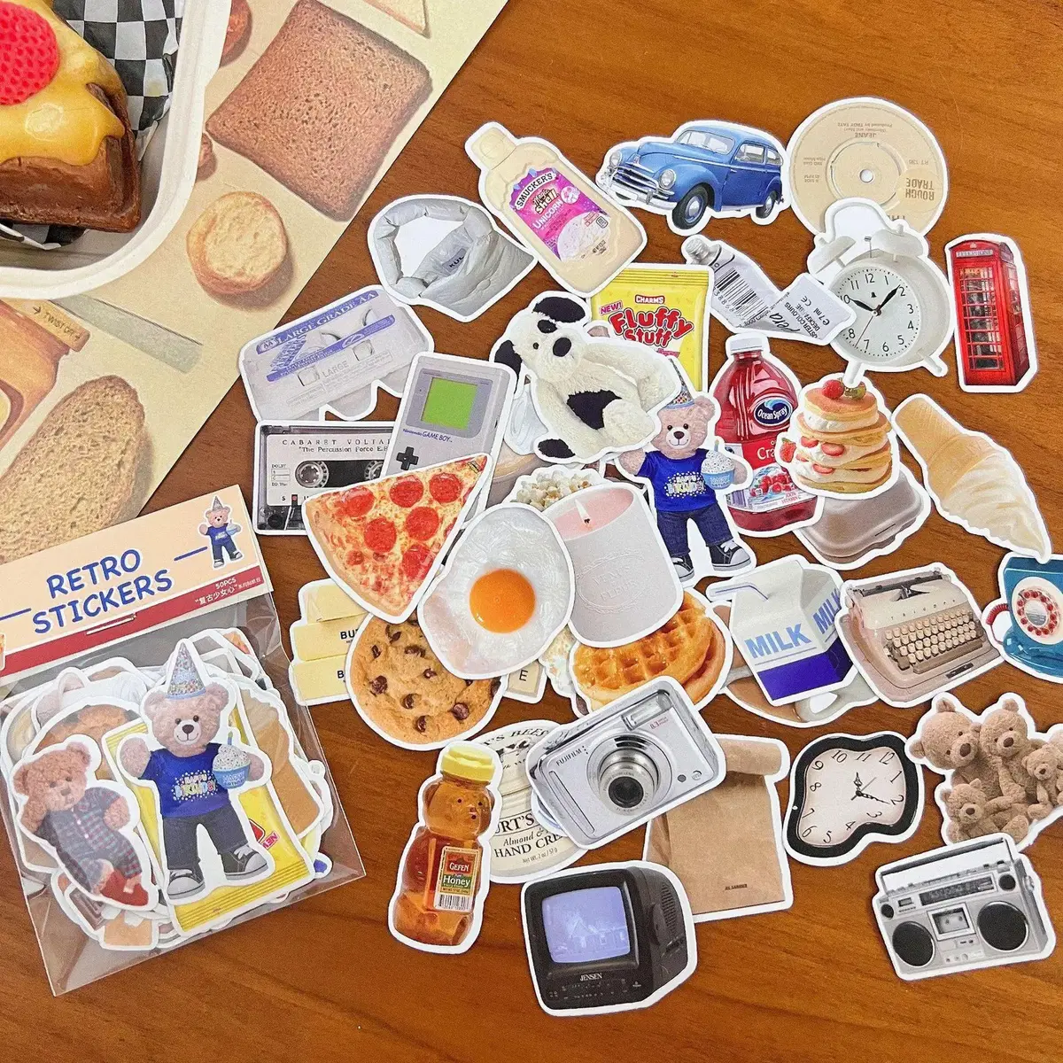 레트로 스티커즈 50장 스티커팩 RETRO STICKERS 다꾸 스티커