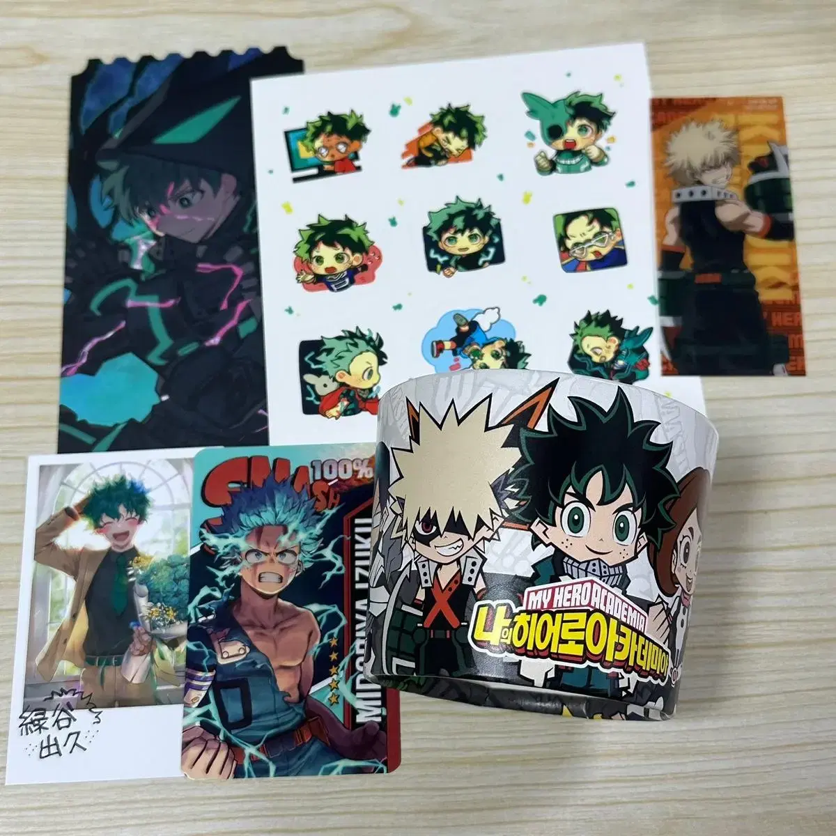 Hiroaka Nahia Animate Cafe Cup Holder / Pre-Order Benefit Bakugo + Midoriya Jeopre (Bonus)