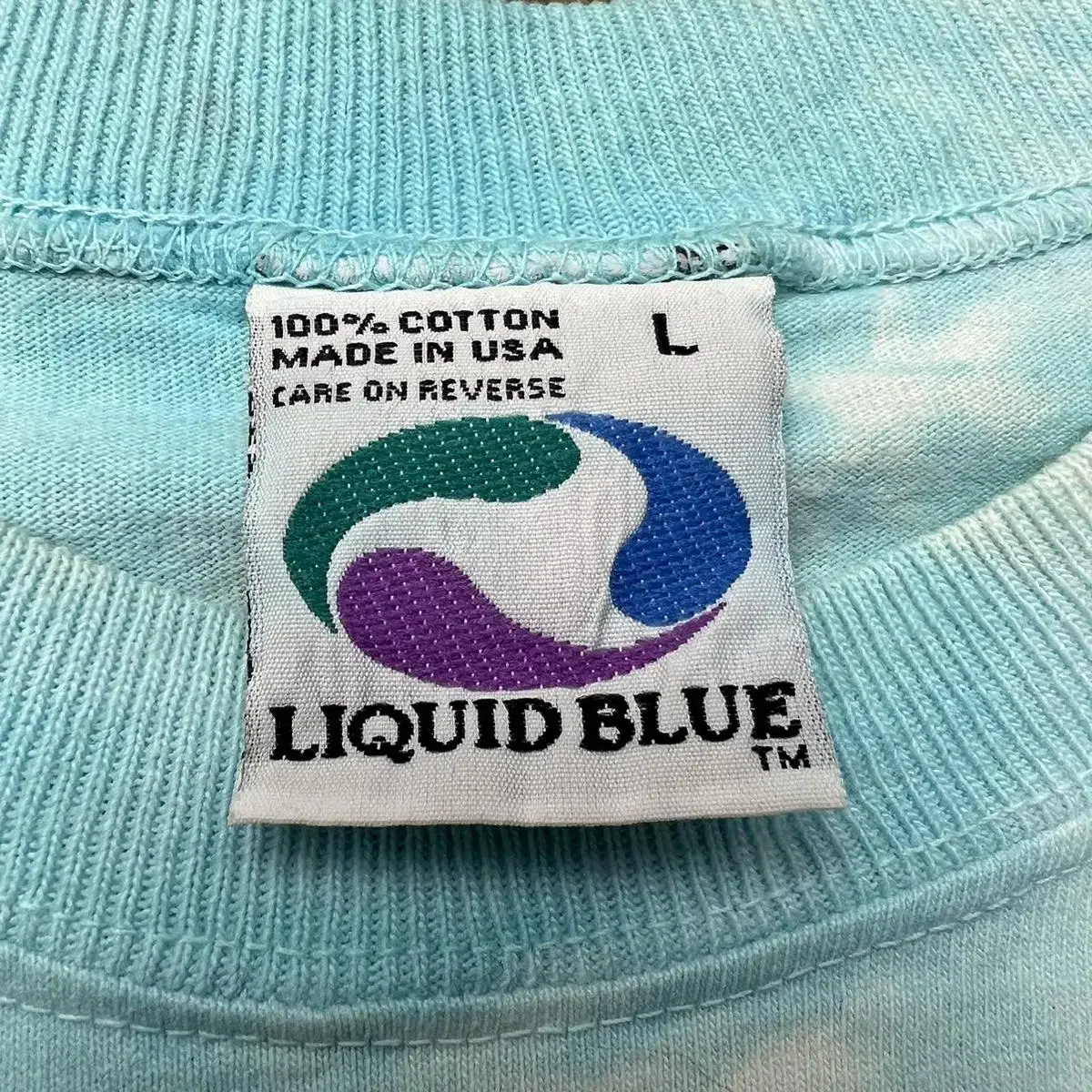 빈티지 90s Liquid Blue 반팔티셔츠