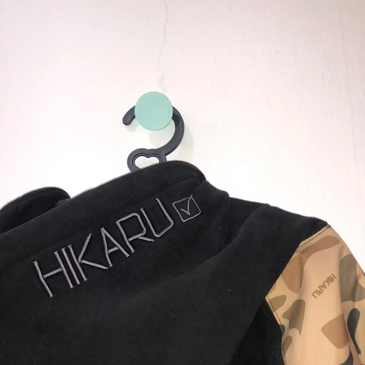 Vintage HIKARU camouflage black hood