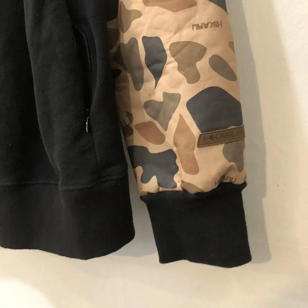 Vintage HIKARU camouflage black hood