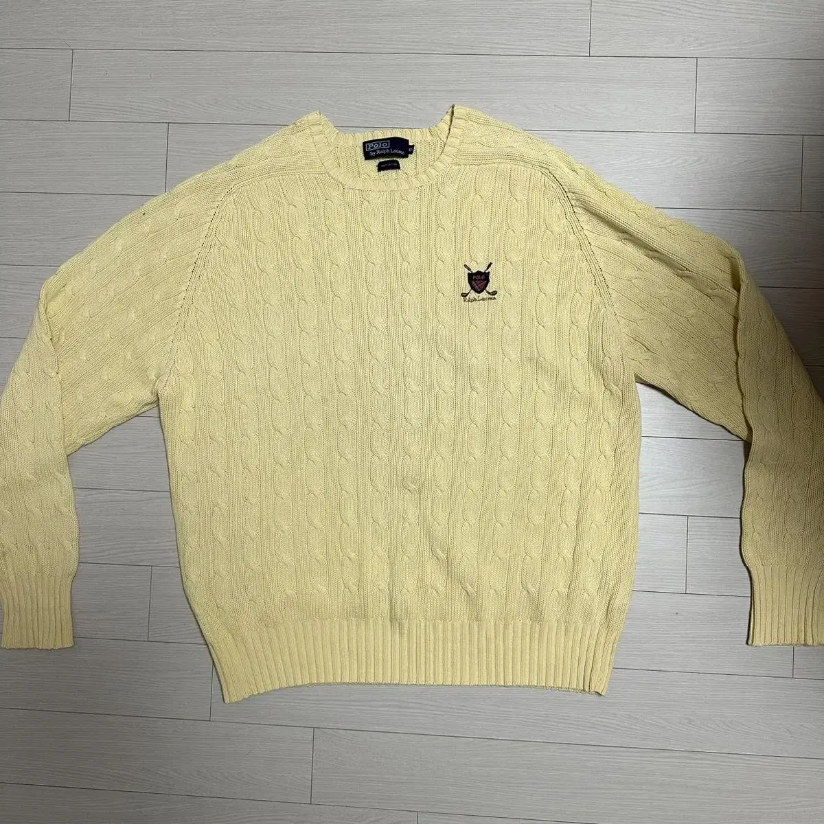 [105] Polo Ralph Lauren Cable Knit Yel