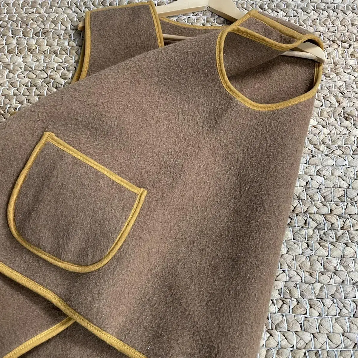 1990s Camel wool 투버튼 베스트