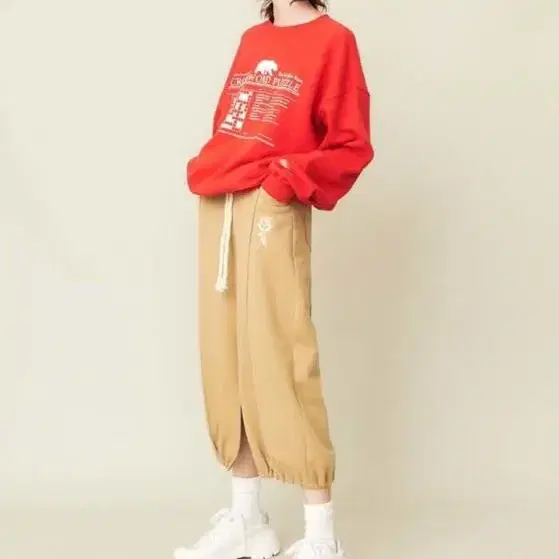 기준 와일드 로즈 저지 스커트 S 탁달린 새상품 kijun skirt