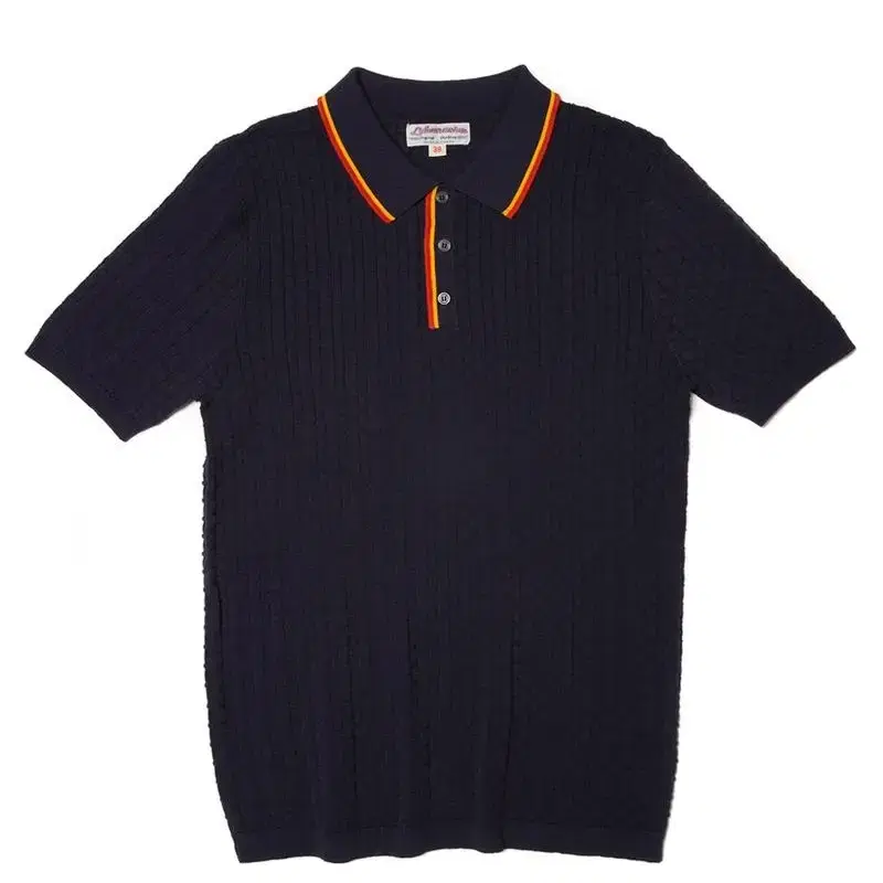 JACQUARD COLOR STRIPE COLLAR POLO SHIRT