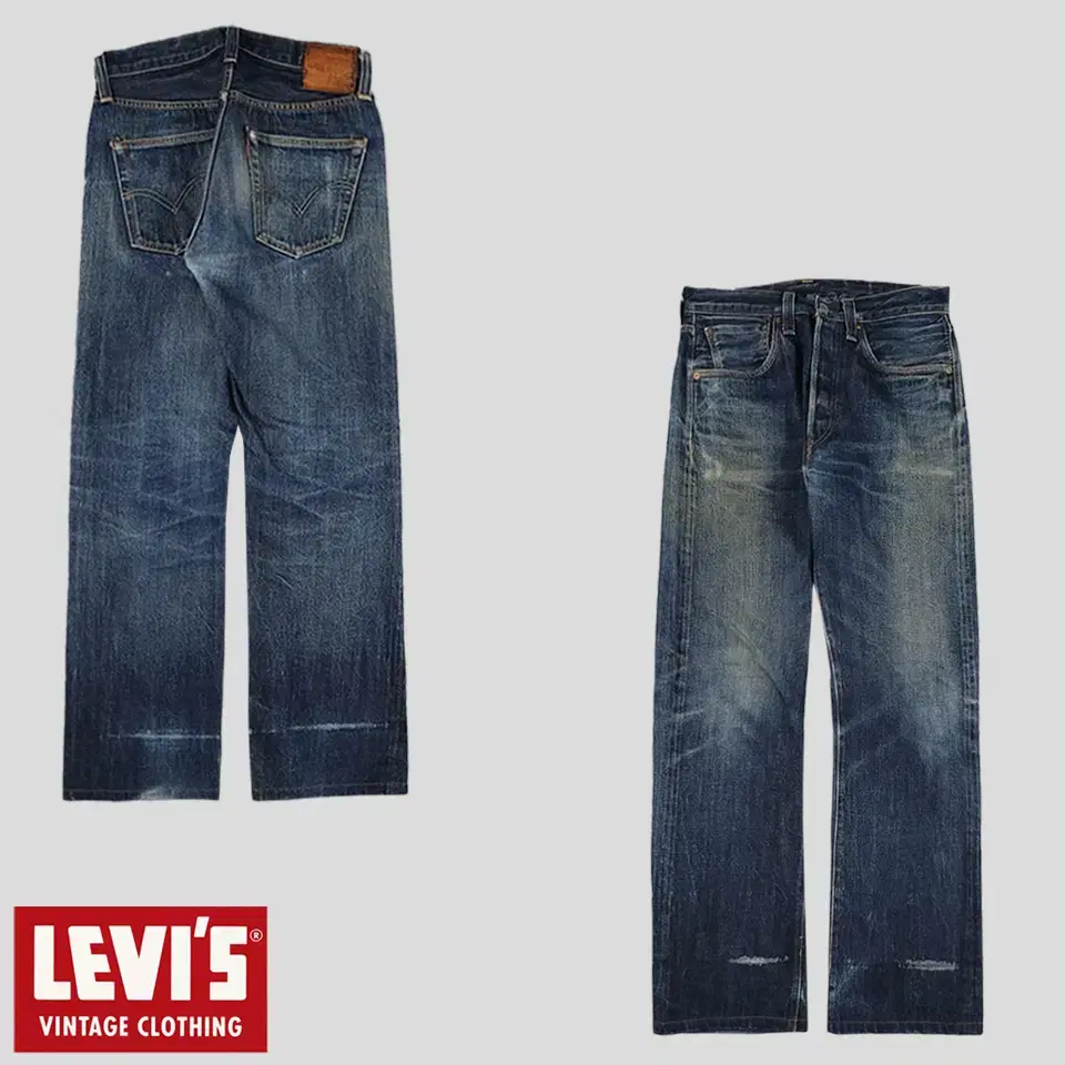 Levi's LVC 47501XX 00s Jin Blue Sandwashing Big E-Tab Selvedge Button-Flap