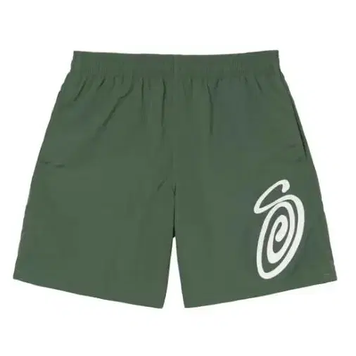 stussy 스투시 컬리S 워터숏츠  파인그린