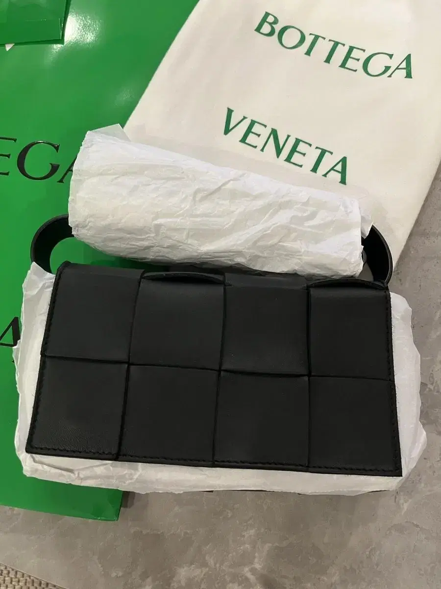 Bottega Veneta Mini Lambskin Cassette Bag Black