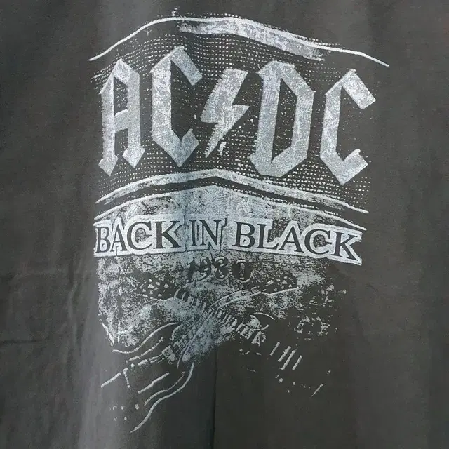 SS신상) 블랙 ACDC 피그먼트 반팔티 1color