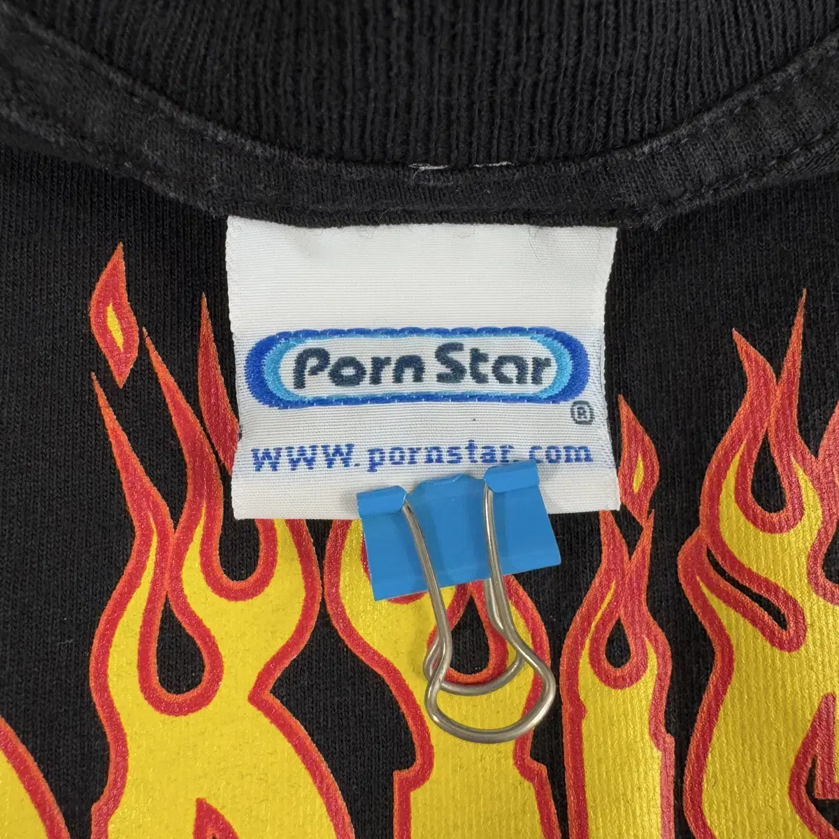 빈티지 Pornstar 스케이트보드 플레임 롱슬리브 티셔츠