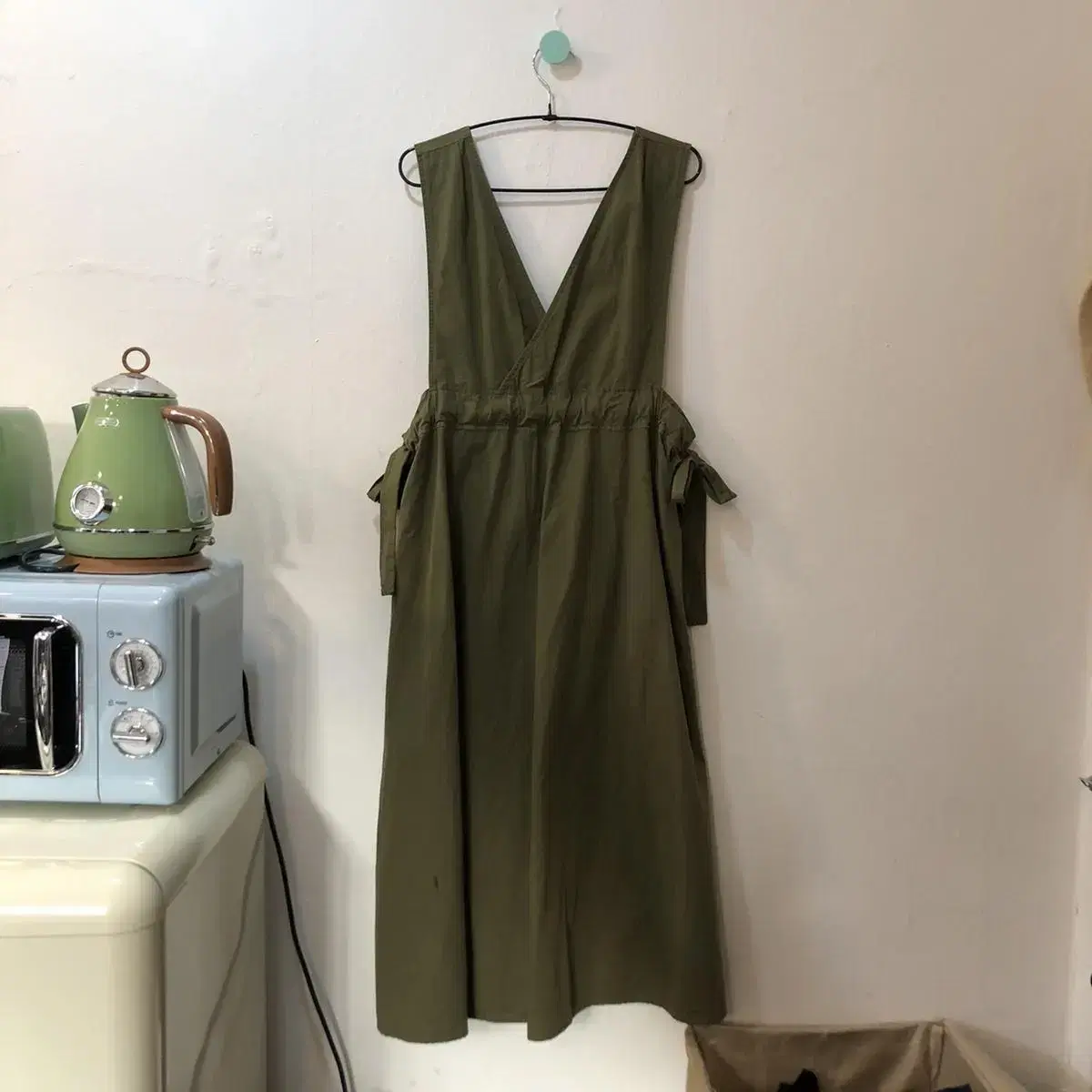 Vintage Saevom khaki long sleeveless o