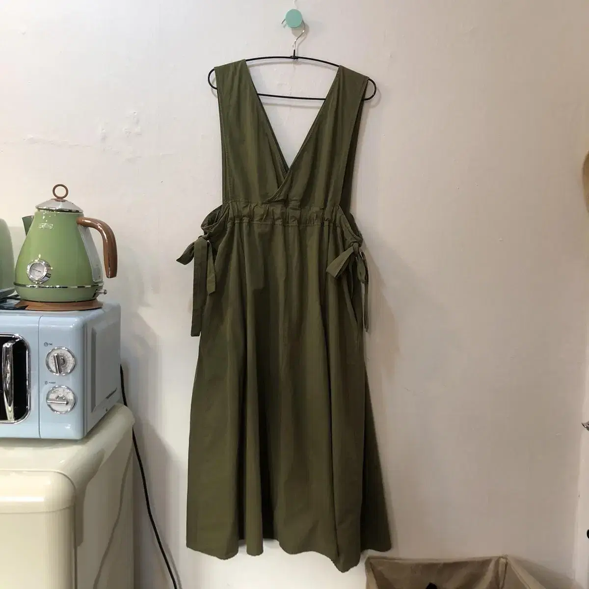 Vintage Saevom khaki long sleeveless o