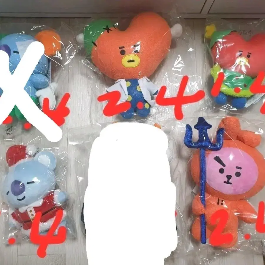 BT21 크리스마스, 할로윈, 플랫퍼 인형