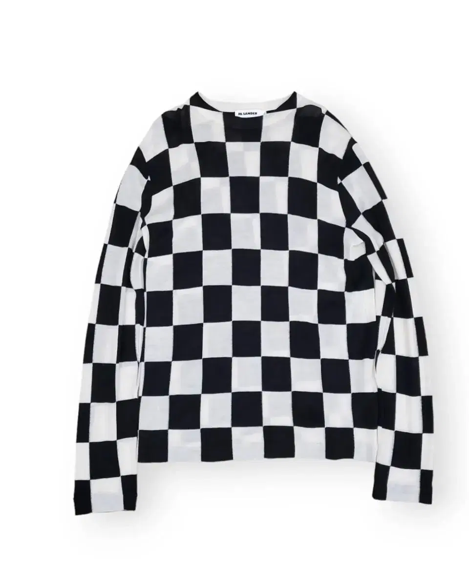 19SS GILSANDER CHECKER BOARD CREWNECK