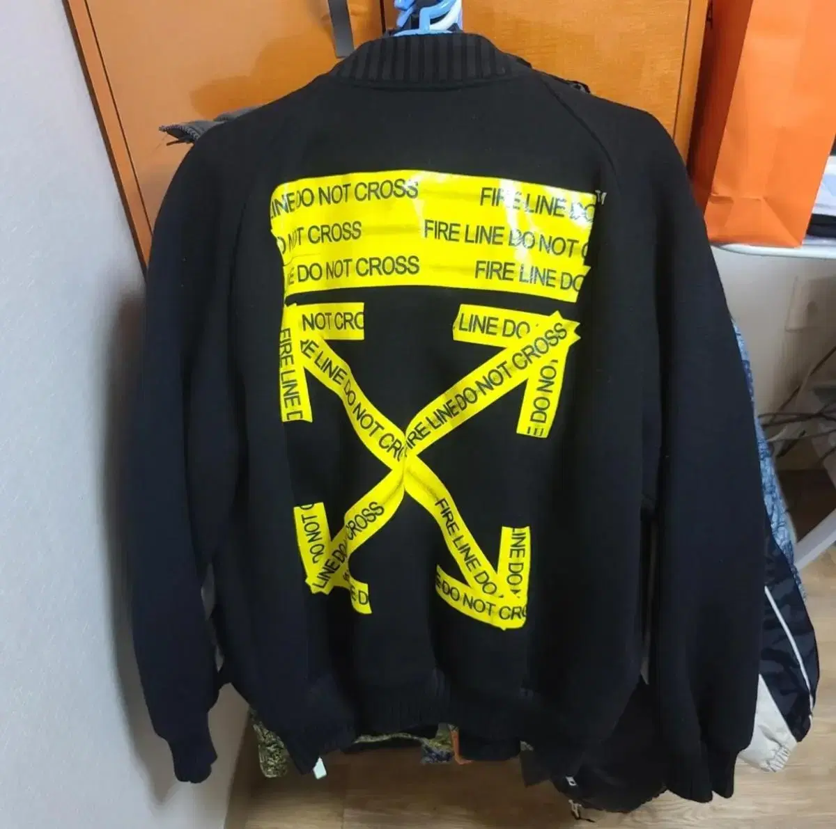 Off-White Jacket 18SS Yellow Taping Bomber