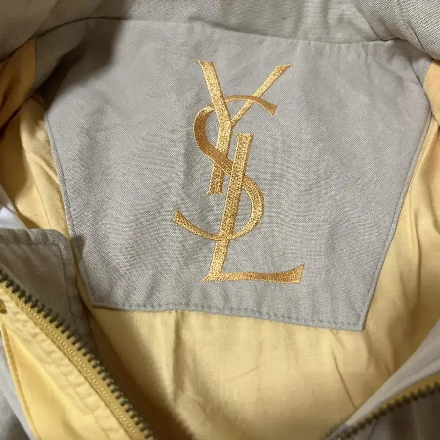 YSL 입생로랑 정품 스몰 로고 코튼 사파리 자켓