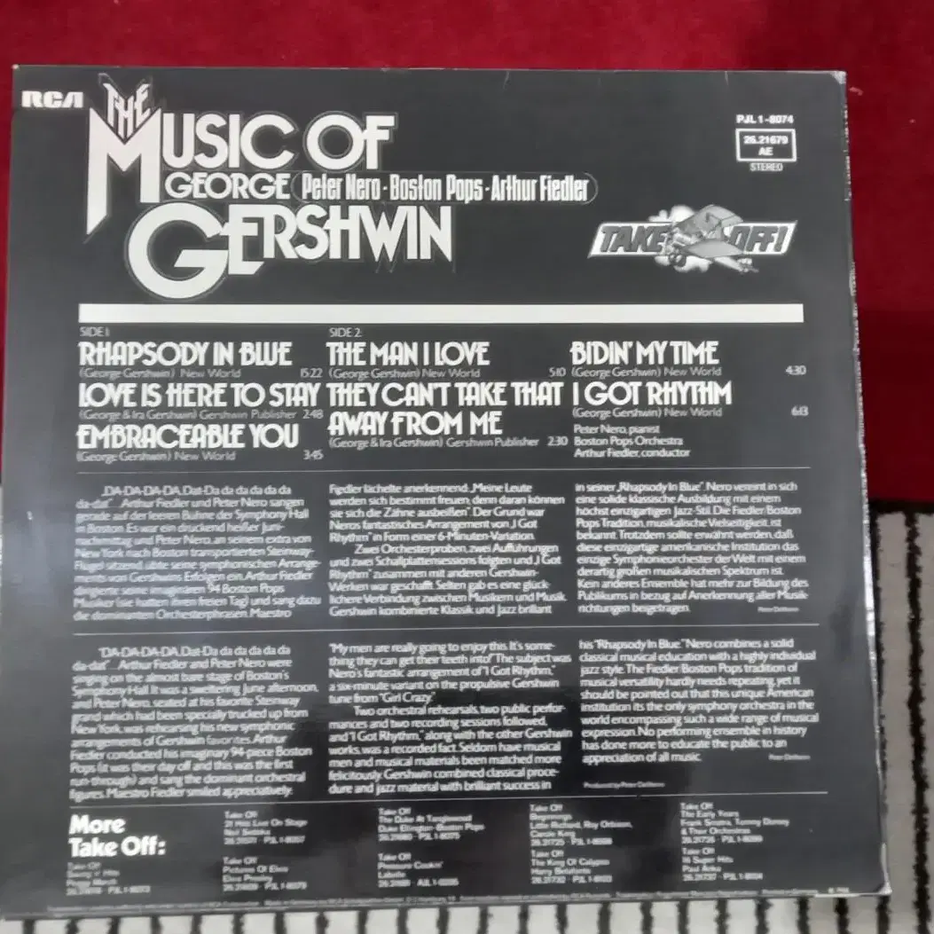 재즈 LP Peter NERO - The Music Of Gershwin